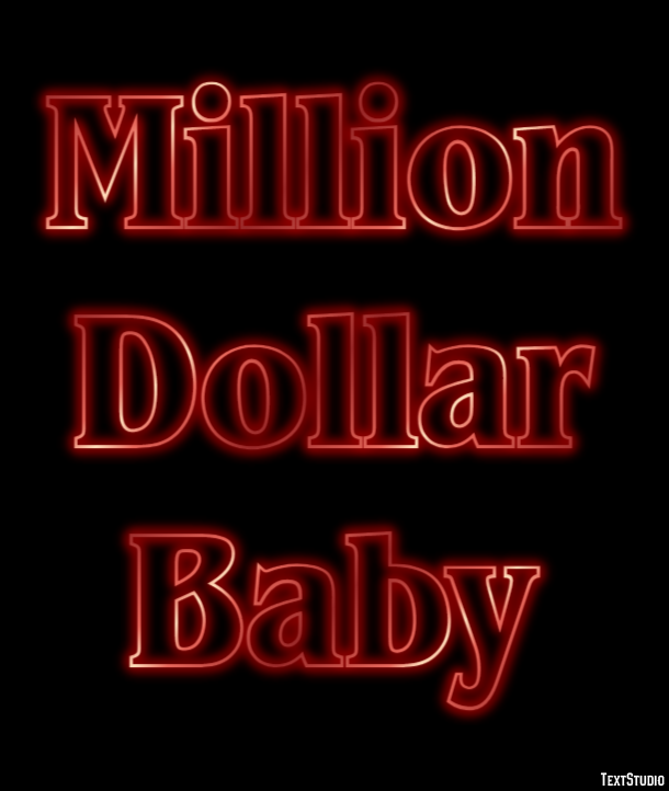 Million Dollar Baby Efecto de Texto