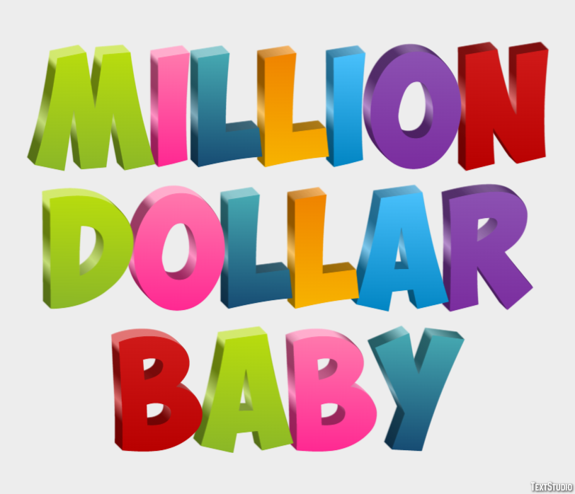 Million Dollar Baby Efecto de Texto