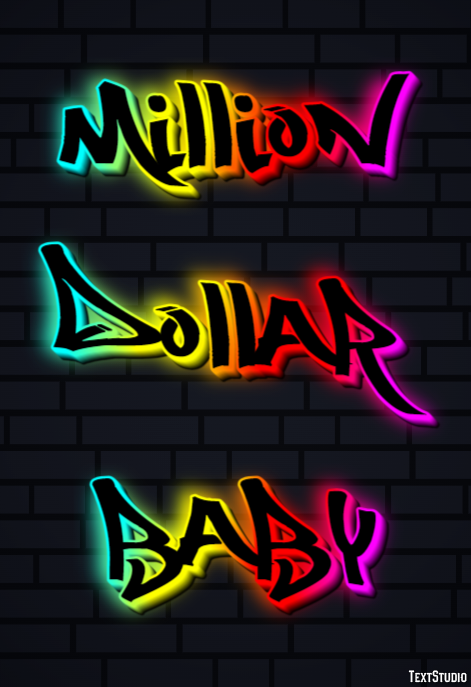 Million Dollar Baby Text effect