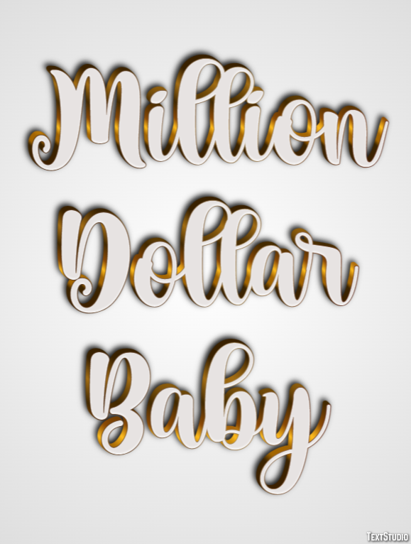 Million Dollar Baby Texteffekt