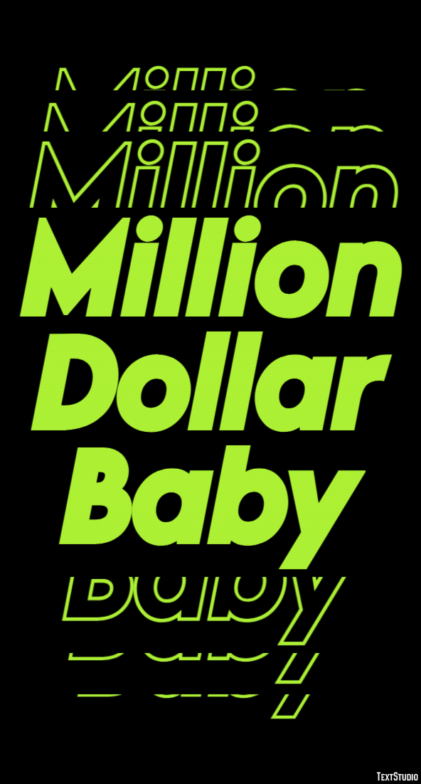 Million Dollar Baby Text effect