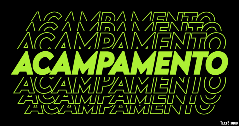 Acampamento テキスト効果