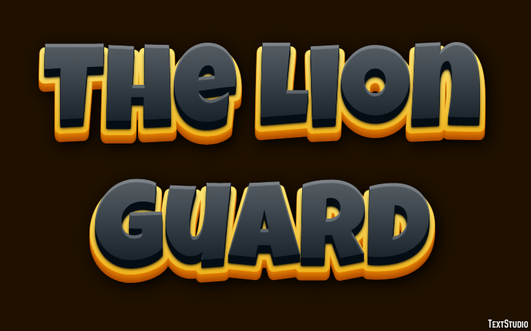 The Lion Guard Text Effect