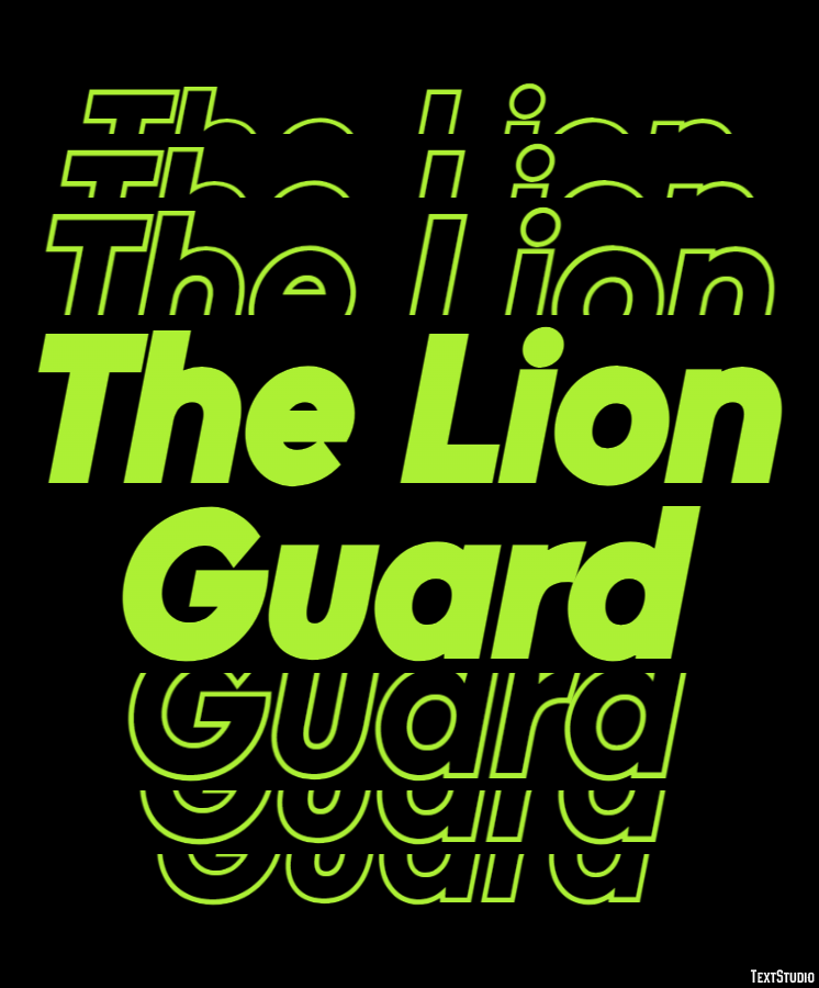 The Lion Guard Text Effect