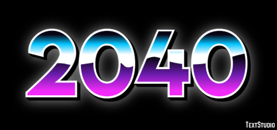 2040 Effet de texte