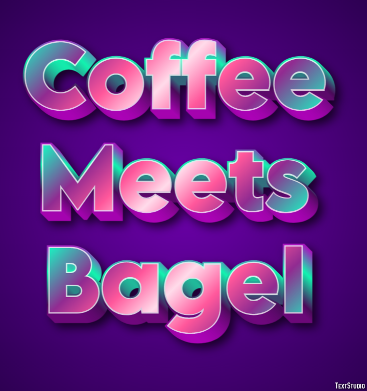 Coffee Meets Bagel Texteffekt