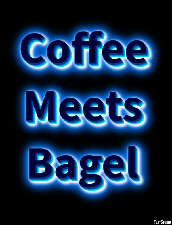 Coffee Meets Bagel Texteffekt