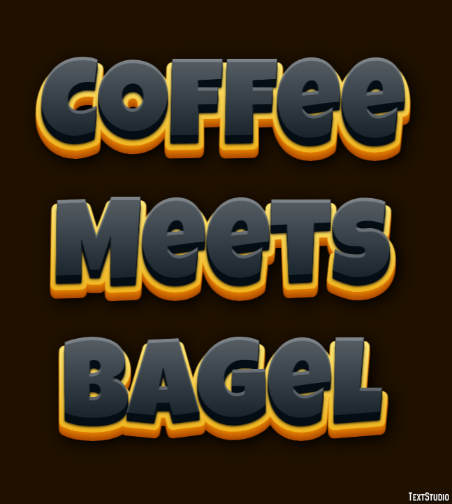 Coffee Meets Bagel Efekt tekstowy