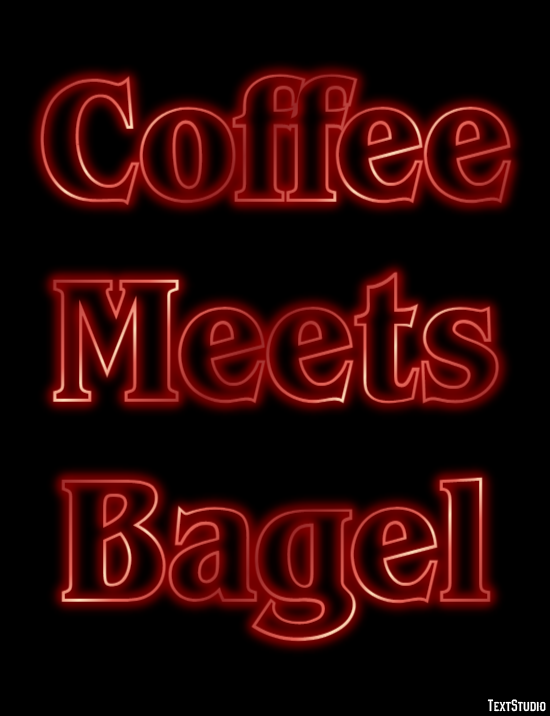 Coffee Meets Bagel Texteffekt