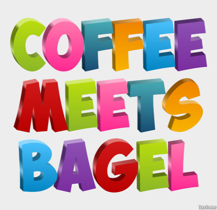 Coffee Meets Bagel Texteffekt