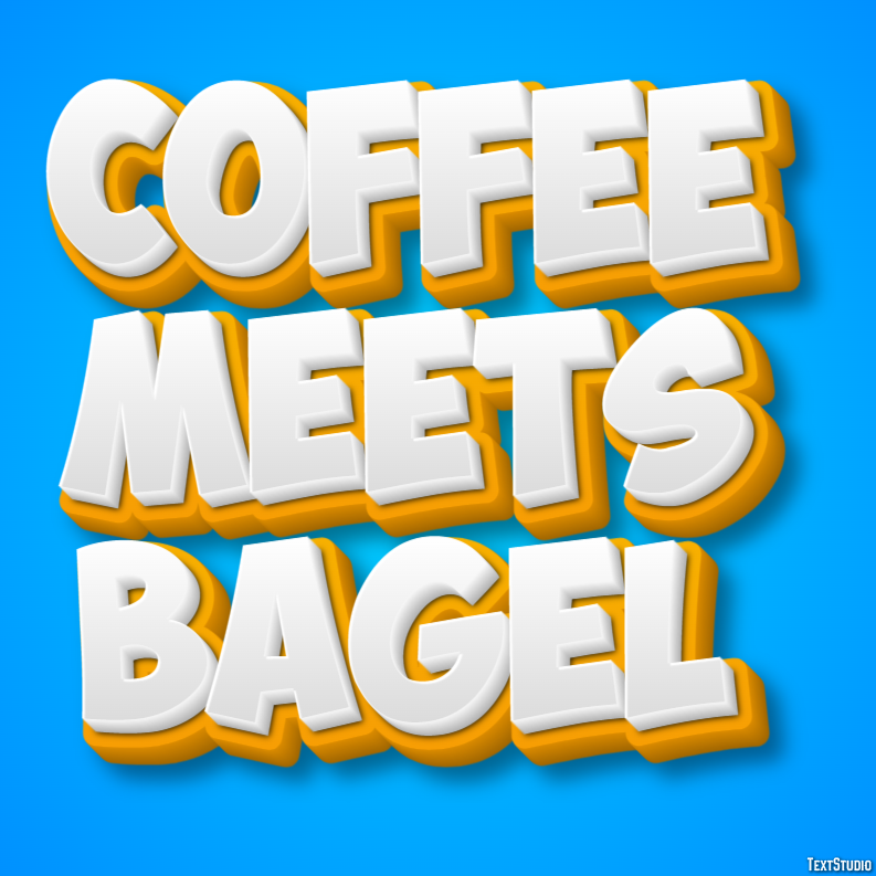 Coffee Meets Bagel Texteffekt