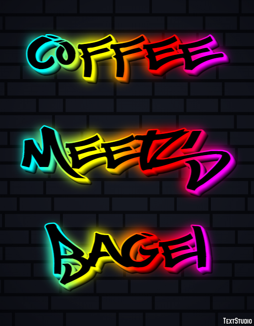 Coffee Meets Bagel Texteffekt