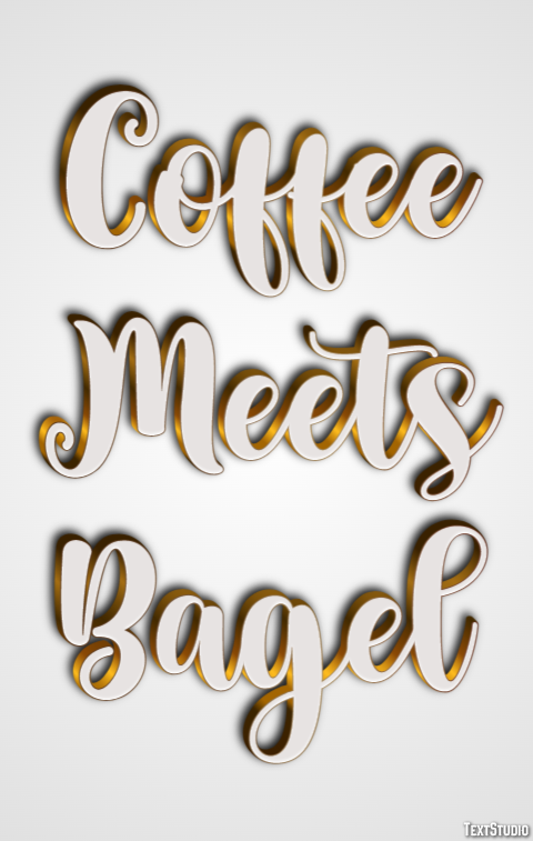 Coffee Meets Bagel Efekt tekstowy