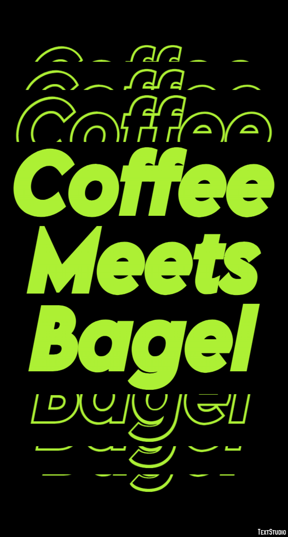 Coffee Meets Bagel Texteffekt