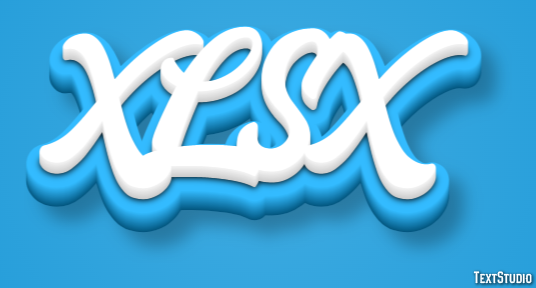XLSX Efecto de texto