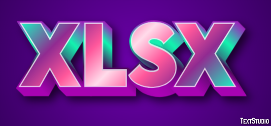 XLSX Efecto de texto