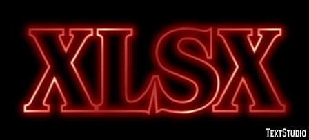 XLSX Efecto de texto