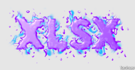 XLSX Efecto de texto