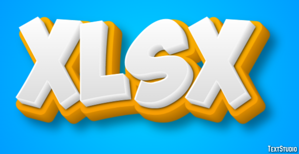 XLSX Efecto de texto