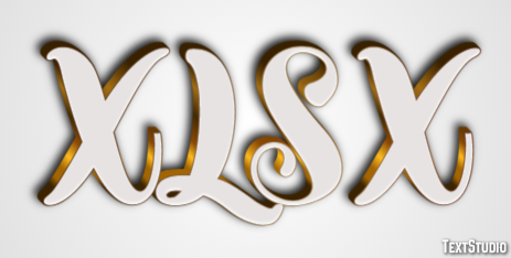 XLSX Efecto de texto