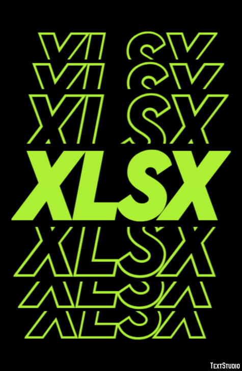 XLSX Efecto de texto