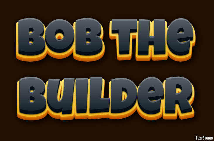 Bob the Builder Text Effect