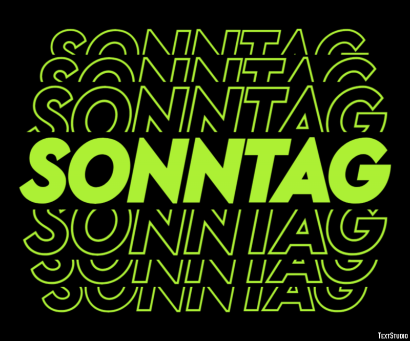 Sonntag Efecto de texto