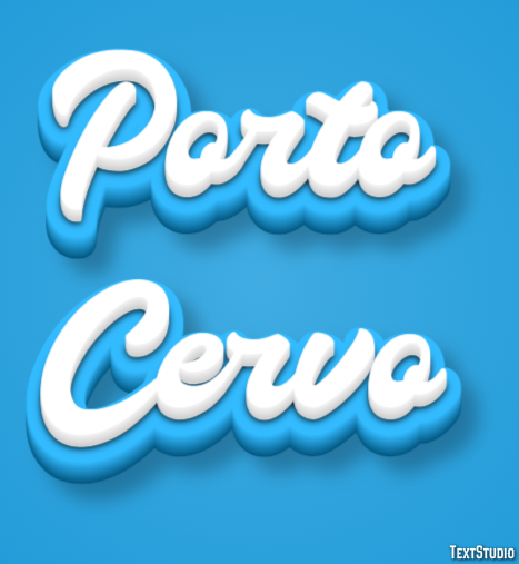 Porto Cervo Efekt tekstowy