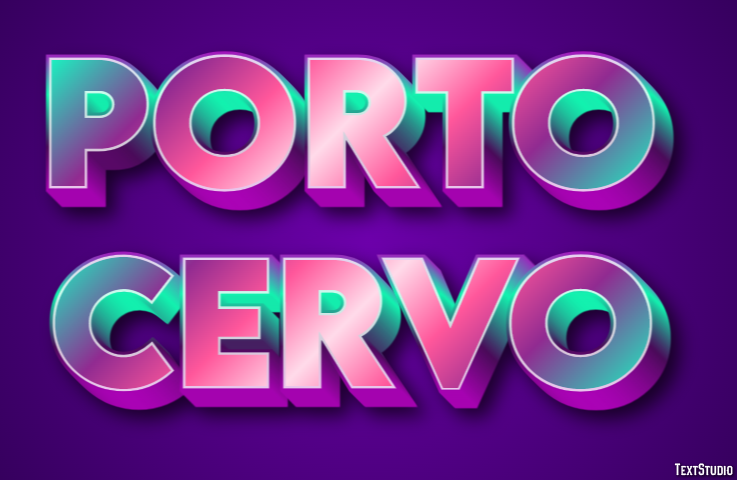 Porto Cervo Efekt tekstowy