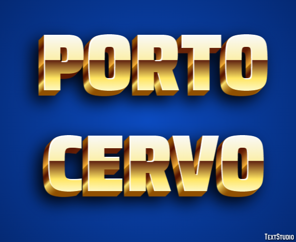 Porto Cervo Efekt tekstowy