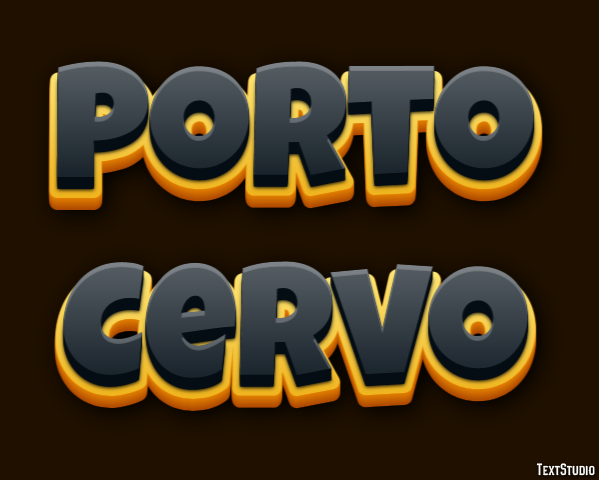 Porto Cervo Efeito de texto