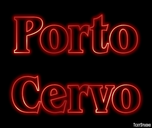 Porto Cervo Efekt tekstowy