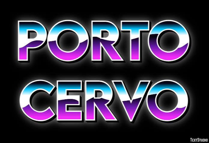 Porto Cervo Efekt tekstowy