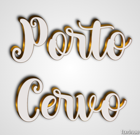 Porto Cervo Efeito de texto