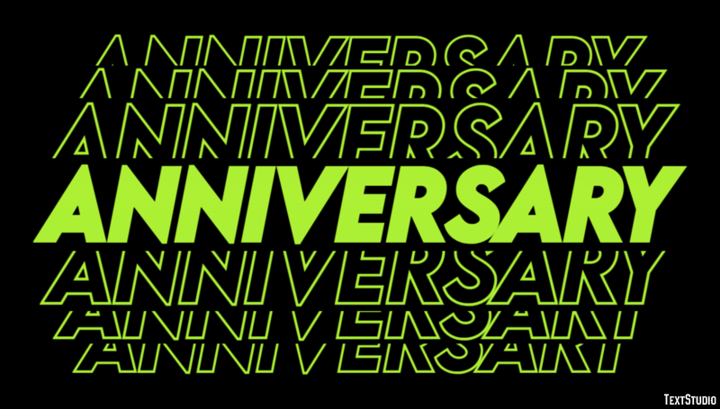 Anniversary Text effect