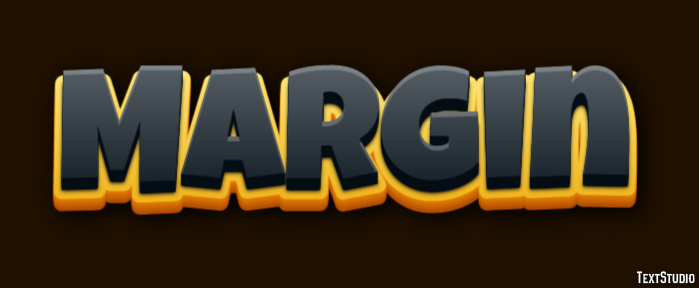 Margin Efeito de texto