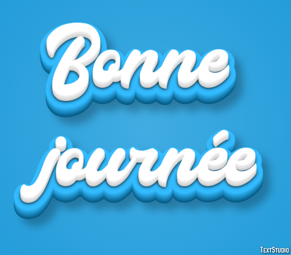 Bonne journée Effet de texte