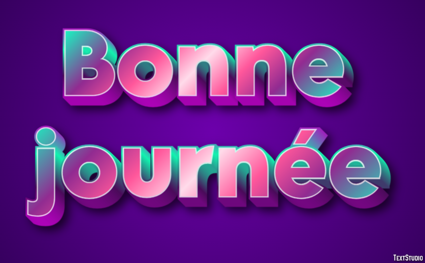Bonne journée Effet de Texte