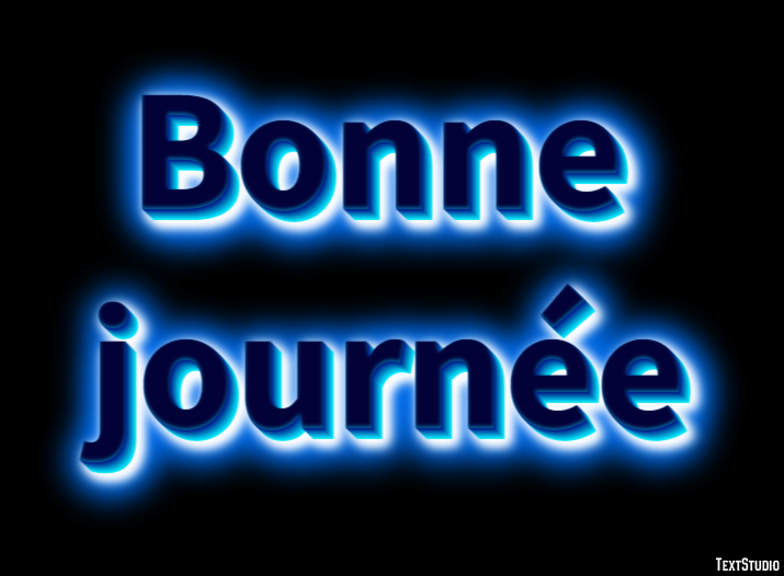 Bonne journée Effet de texte