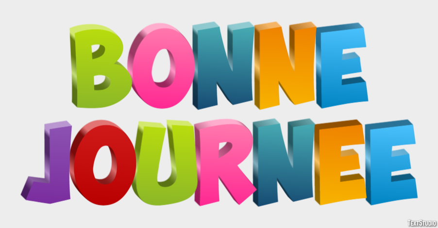 Bonne journée Effet de Texte