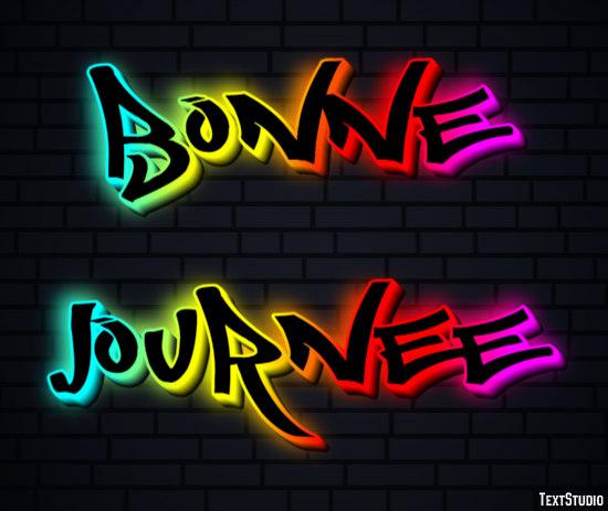 Bonne journée Effet de texte