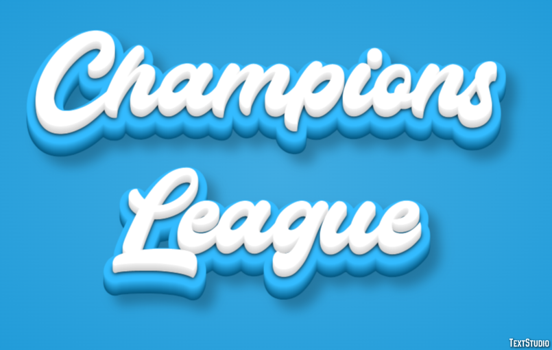 Champions League Effetto testo