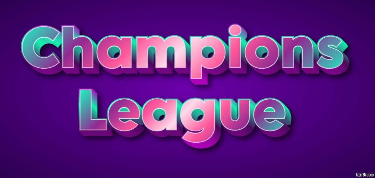 Champions League Effetto testo