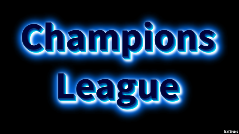Champions League Effetto testo