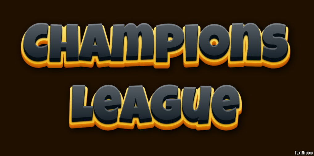 Champions League Effetto testo