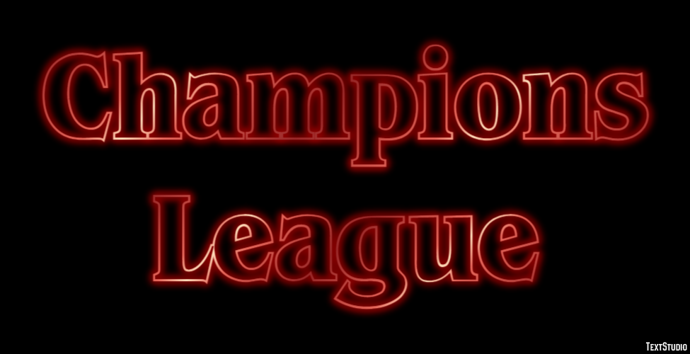 Champions League Effetto testo