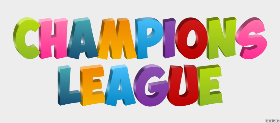 Champions League Effetto testo