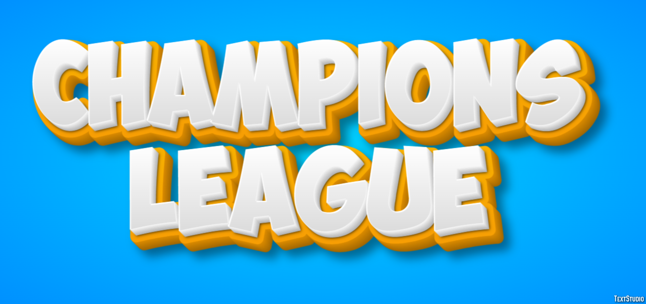 Champions League Effetto testo