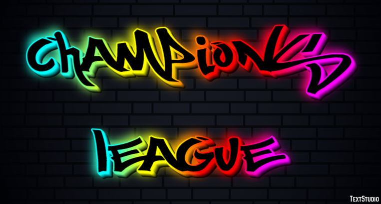Champions League Effetto testo