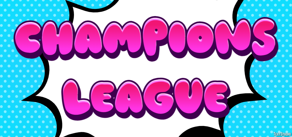 Champions League Effetto testo